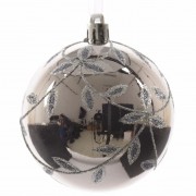 Leaf Baubles Slate Grey